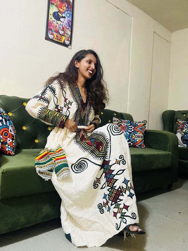 Gondar Habesha Kemis - Ethiopian traditional dress new - EthGebya