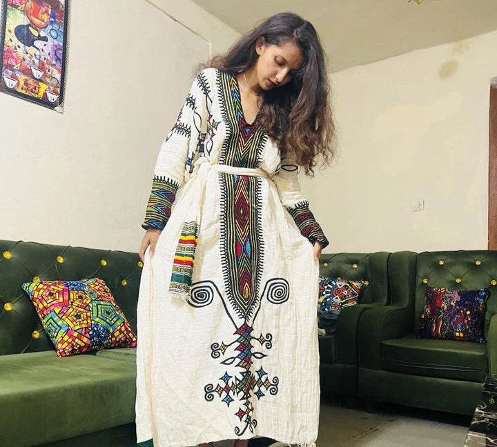 Gondar Habesha Kemis - Ethiopian traditional dress new - EthGebya