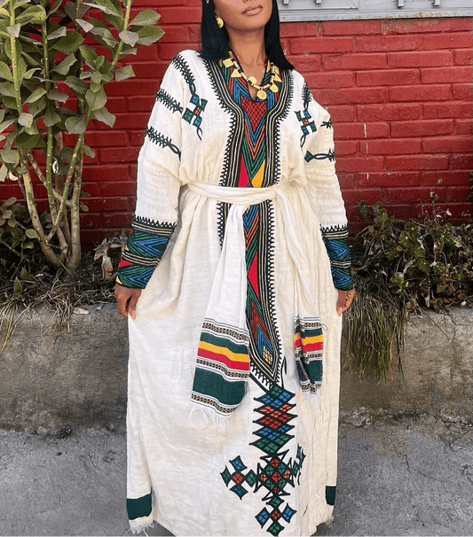 Gonder Habesha Kemis - የጎንደር ፈትል ቀሚስ - EthGebya