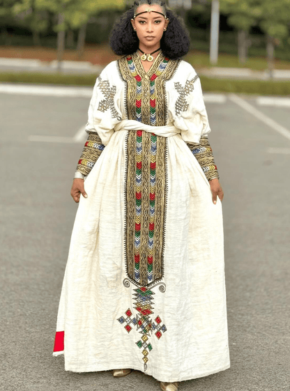 Gonder Habesha Kemis - የጎንደር ፈትል ቀሚስ - EthGebya