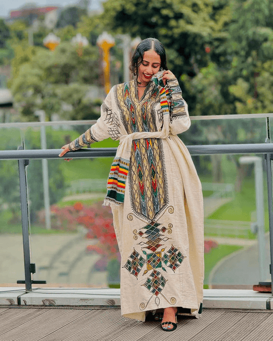 Gonder Habesha Kemis - የጎንደር ፈትል ቀሚስ - EthGebya