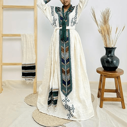 Gonder Habesha Kemis - የጎንደር ፈትል ቀሚስ - EthGebya