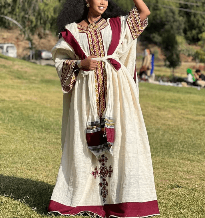 Gonder Habesha Kemis - የጎንደር ፈትል ቀሚስ - EthGebya