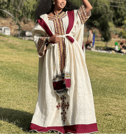 Gonder Habesha Kemis - የጎንደር ፈትል ቀሚስ - EthGebya