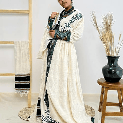Gonder Habesha Kemis - የጎንደር ፈትል ቀሚስ - EthGebya