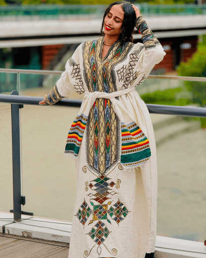 Gonder Habesha Kemis - የጎንደር ፈትል ቀሚስ - EthGebya