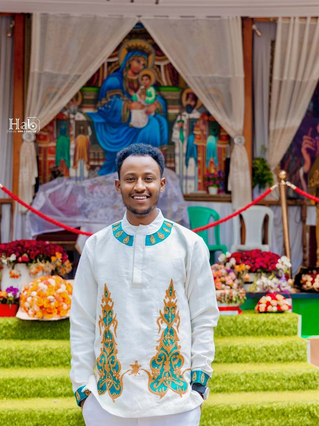 Green and Yellow Habesha Shirt | Modern Ethiopian Men’s Wear - EthGebya