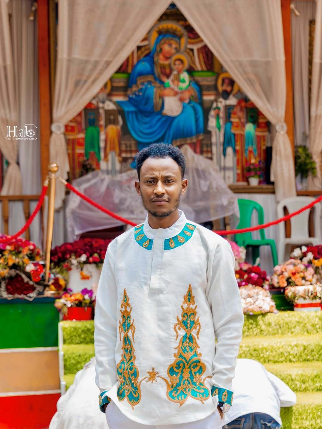 Green and Yellow Habesha Shirt | Modern Ethiopian Men’s Wear - EthGebya