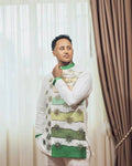 Green Habesha Men’s Shirt | Modern Ethiopian Wedding Outfit - EthGebya
