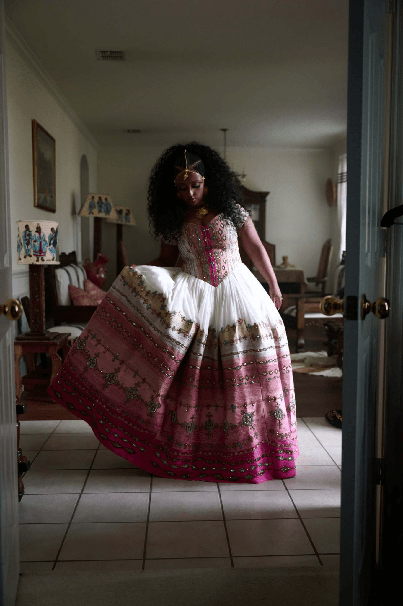 Habesha Bride Zuria Kemis Tilf Habesha Dress - EthGebya