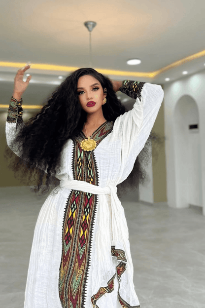 Habesha Kemis| Ethiopian Fetil Axum Traditional Dress | Authentic Ethiopian Dress - EthGebya