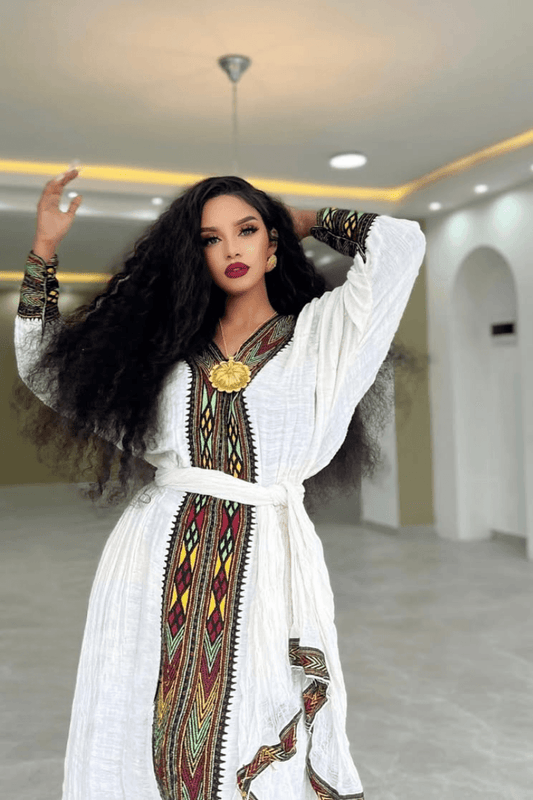 Habesha Kemis| Ethiopian Fetil Axum Traditional Dress | Authentic Ethiopian Dress - EthGebya