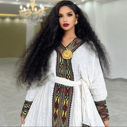 Habesha Kemis| Ethiopian Fetil Axum Traditional Dress | Authentic Ethiopian Dress - EthGebya
