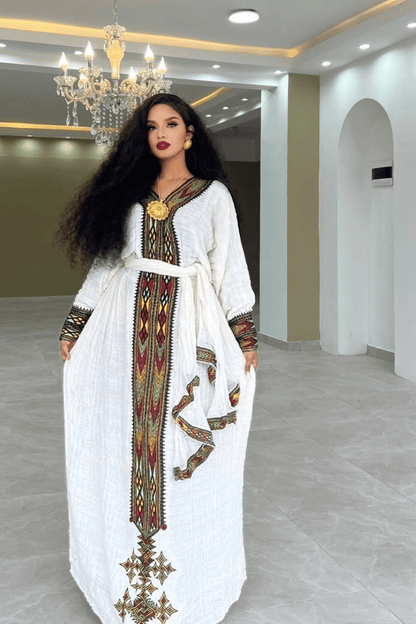 Habesha Kemis| Ethiopian Fetil Axum Traditional Dress | Authentic Ethiopian Dress - EthGebya