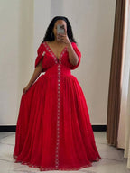 Cultural Habesha Fetil Kemis For Women, New Green Tilet Eritrean & Ethiopian Traditional Dress