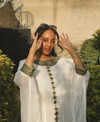 Handwoven Simple Habesha Dress: Minimalist Ethiopian Eritrean Traditional Women’s Top Gown for Everyday, Elegance and Cultural Celebrations