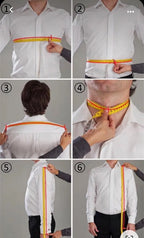 Men's shirt measurement photo guide