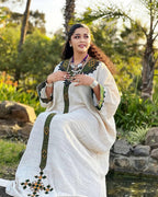 Handmade Habesha Kemis: Ethiopian Wedding Attire, Elegant Women’s Outfit, Traditional Cultural Dress, Tilet Wear