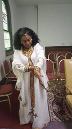Ethiopian Cultural  Dress For Women, Habesha Traditional Design  Kemis Gift, Eritrean Zuria Handmade Clothing
