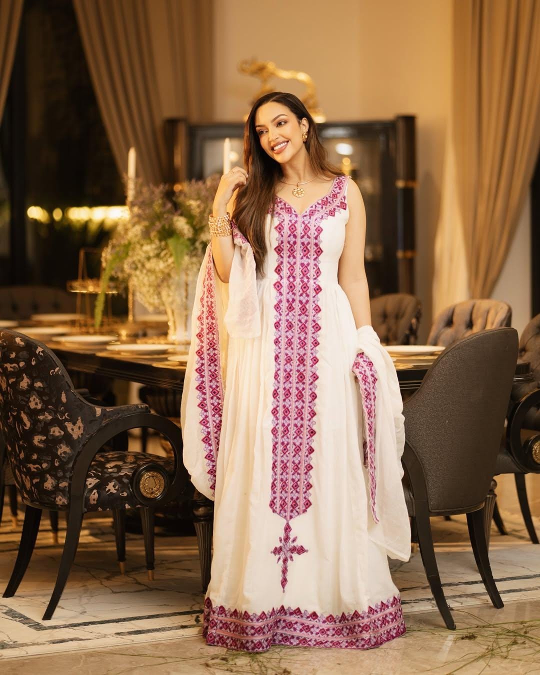 Handmade Habesha Kemis Dress: Ethiopian Wedding Attire