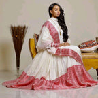 New Ethiopian Dress For Women, Traditional Saba Kemis, Eritrean Cultural Zuria Handmade Clothing Gift