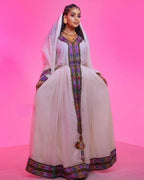 Handmade Zuria Habesha Kemis, Ethiopian Cultural Clothing, Tibeb Dress, Eritrean Traditional Women’s Attire