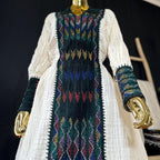 Handwoven Axum Fetil Habesha Dress: Ethiopian Eritrean Cultural Clothing