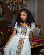 Handmade Habesha Kemis Dress: Ethiopian Cultural Clothing