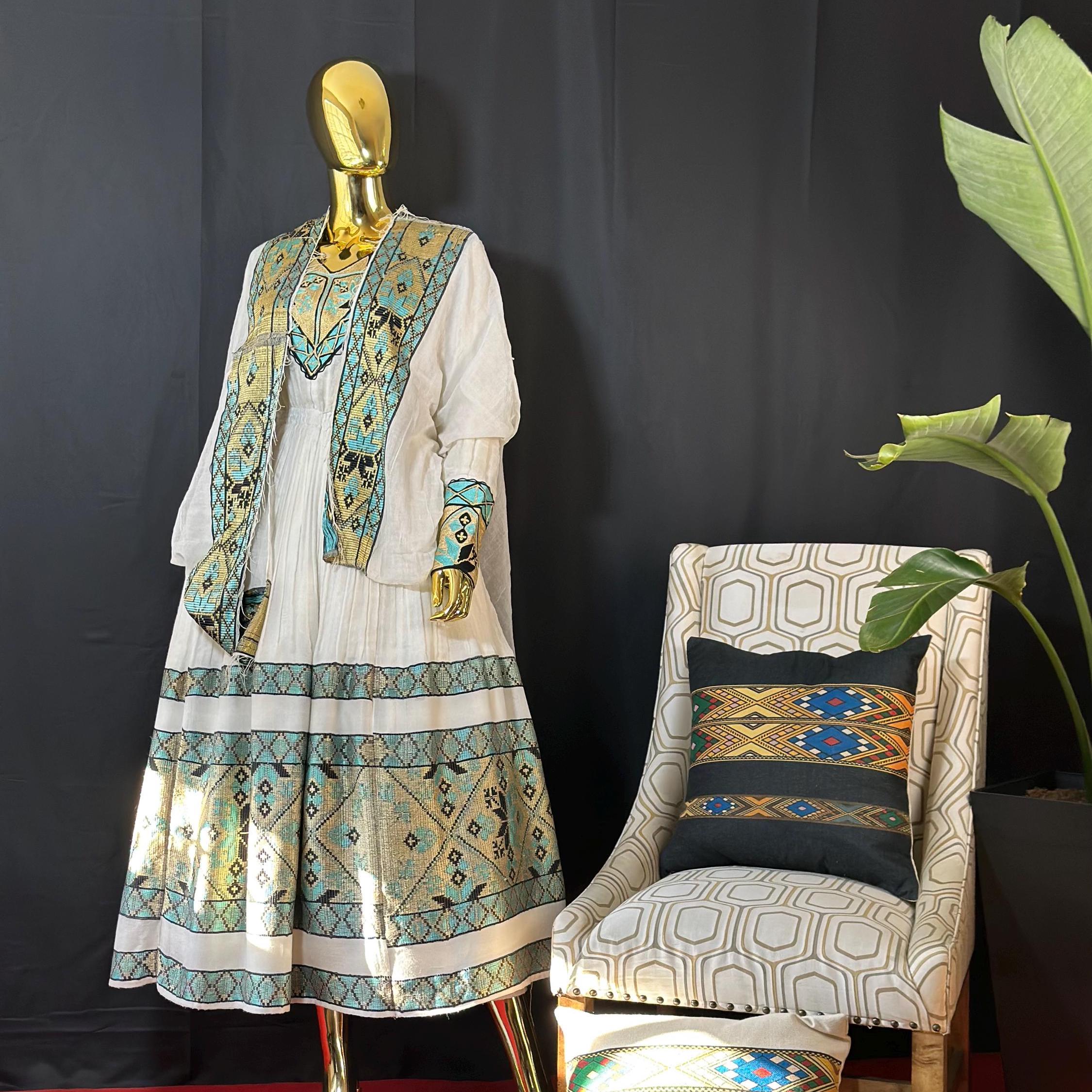 Ethiopian Cultural Dress, Zuria Saba Tibeb, Traditional Wedding Attire, New Tilet Handmade Kemis, Habesha Style Cloth