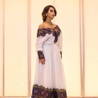 Handmade Habesha Kemis: Ethiopian Wedding Dress, Custom Fit
