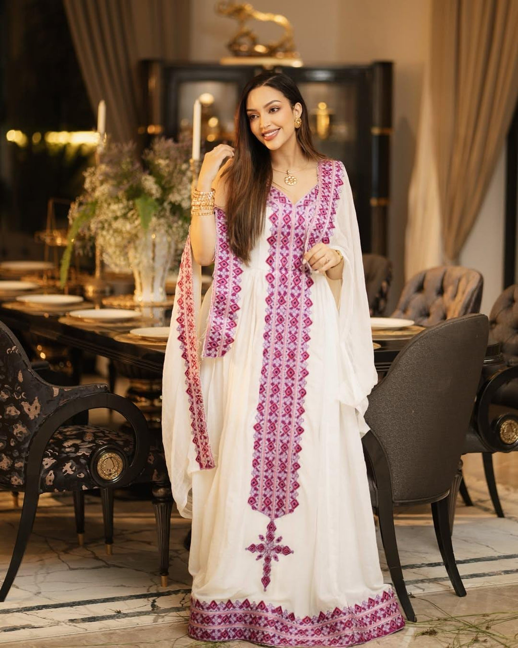 Handmade Habesha Kemis Dress: Ethiopian Wedding Attire