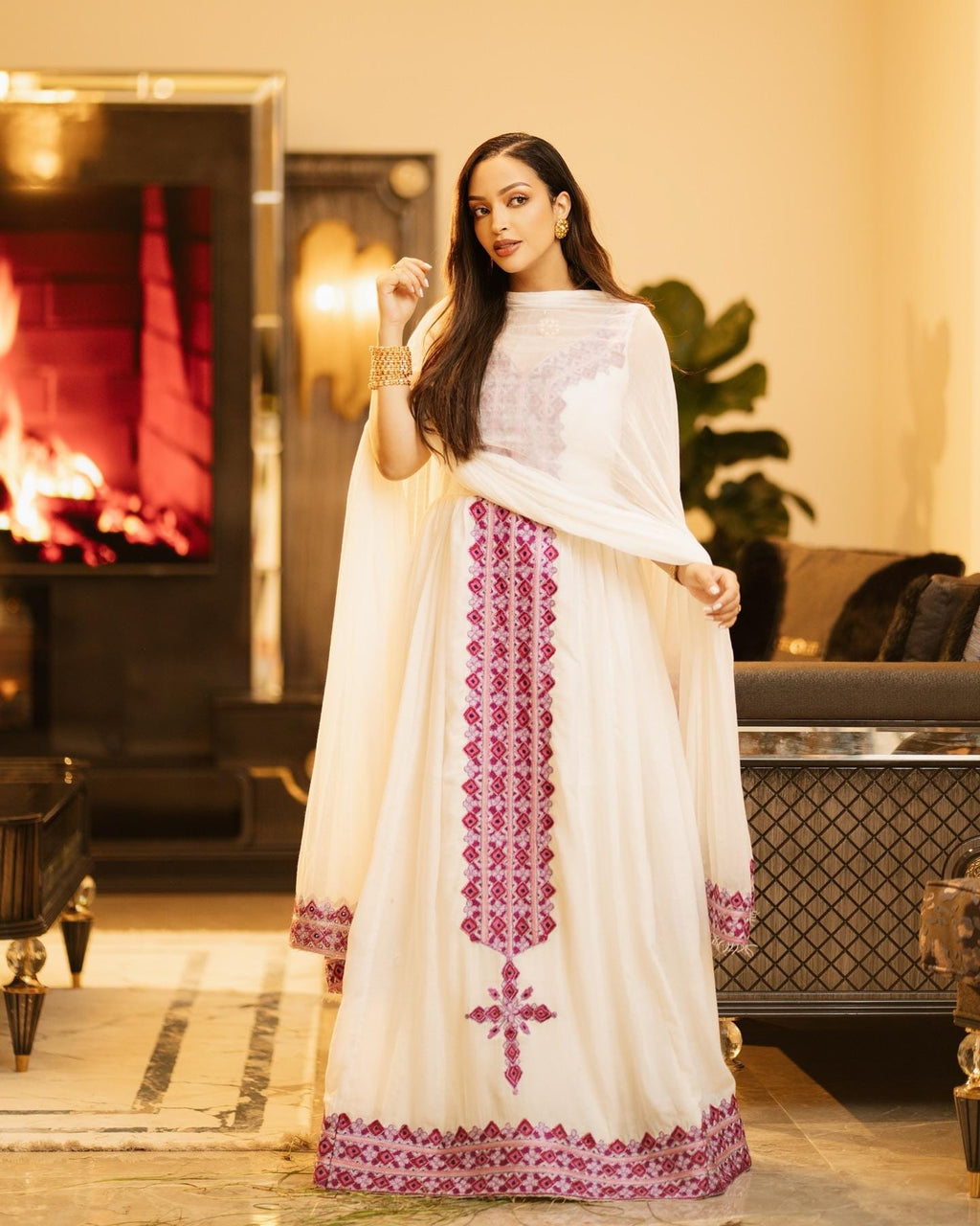 Handmade Habesha Kemis Dress: Ethiopian Wedding Attire
