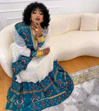 Handmade Zuria Habesha Kemis: Elegant Ethiopian Wedding