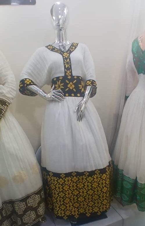 Handmade Habesha Kemis Dress: Ethiopian Wedding, Cultural Attire