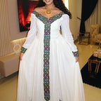 Handmade Zuria Habesha Kemis: Ethiopian Wedding Attire, Traditional Women’s Dress, Elegant Cultural Celebration Wear, Modern Luxury Fashion