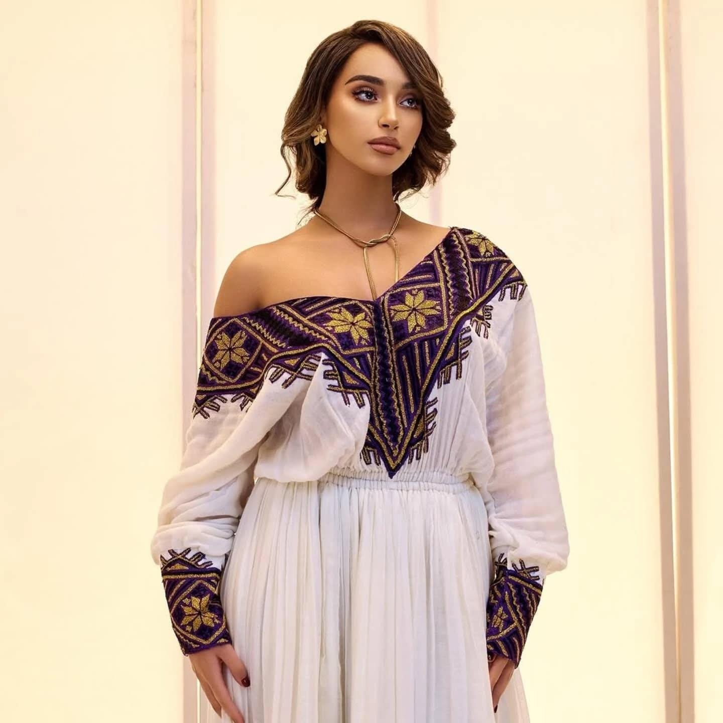 Handmade Habesha Kemis: Ethiopian Wedding Dress, Custom Fit