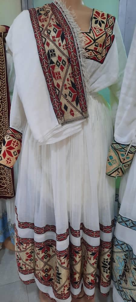 Ethiopian Cultural Dress, Zuria Saba Tibeb, Traditional Wedding Attire, New Tilet Handmade Kemis, Habesha Style Cloth