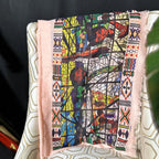 Ethiopian Art Scarf: Habesha Style Afewerk Tekle Print, Elegant Cotton Fashion for Women, Traditional Cultural Outfit, Celebration Accessory