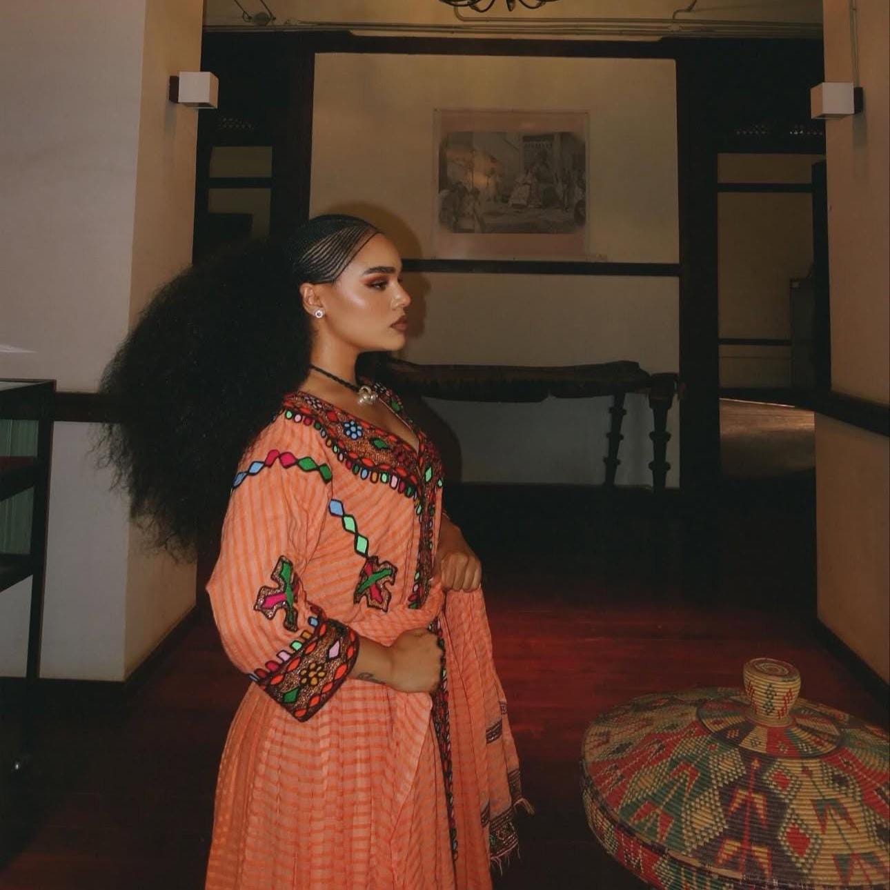 New Ethiopian Habesha Kemis, Eritrean Traditional Women’s Outfit, Ye Habesha Fashion Style, Eritrean Party Dress, Cultural Handmade Attire