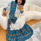 Handmade Zuria Habesha Kemis: Elegant Ethiopian Wedding