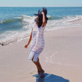 Handmade Orange Striped Habesha beach Cover up: Modern Ethiopian Cotton Fabric, New Lightweight & Breathable Traditional Attire for Women