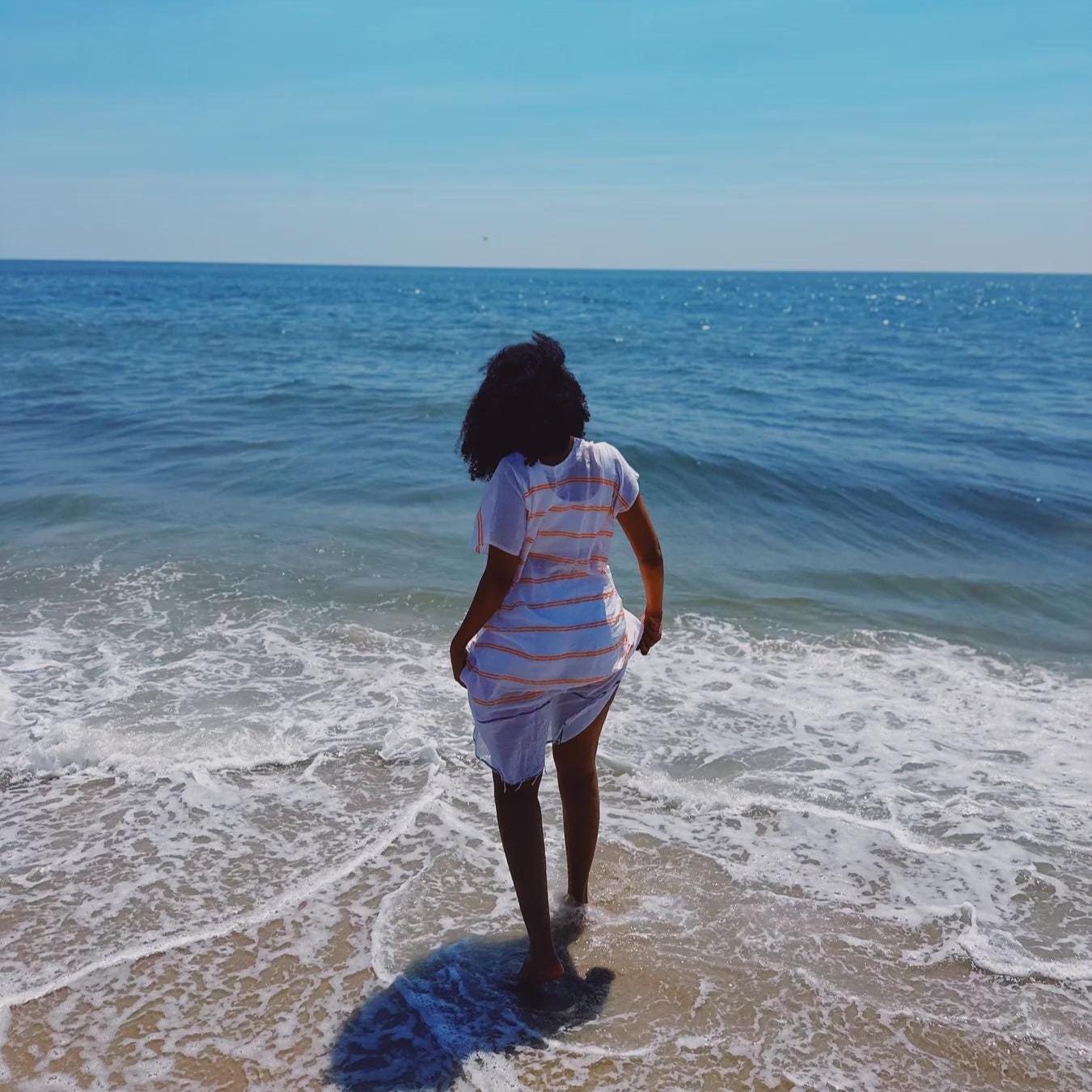 Handmade Orange Striped Habesha beach Cover up: Modern Ethiopian Cotton Fabric, New Lightweight & Breathable Traditional Attire for Women