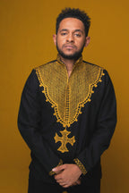 Embroidered Habesha Men’s T-Shirt: Stylish Ethiopian Traditional Wear, Modern Cultural Tilet Outfit, Perfect for Weddings, Holidays, Festive