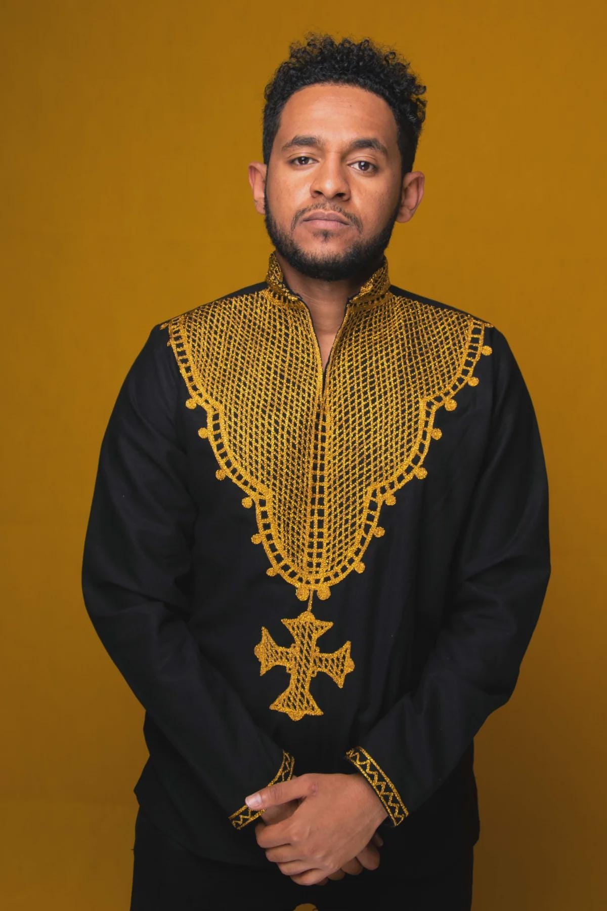 Embroidered Habesha Men’s T-Shirt: Stylish Ethiopian Traditional Wear, Modern Cultural Tilet Outfit, Perfect for Weddings, Holidays, Festive