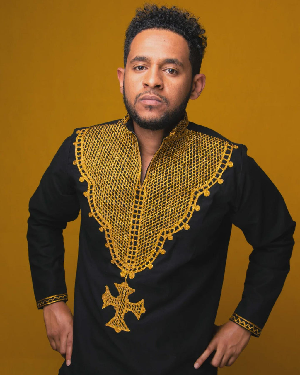 Embroidered Habesha Men’s T-Shirt: Stylish Ethiopian Traditional Wear, Modern Cultural Tilet Outfit, Perfect for Weddings, Holidays, Festive