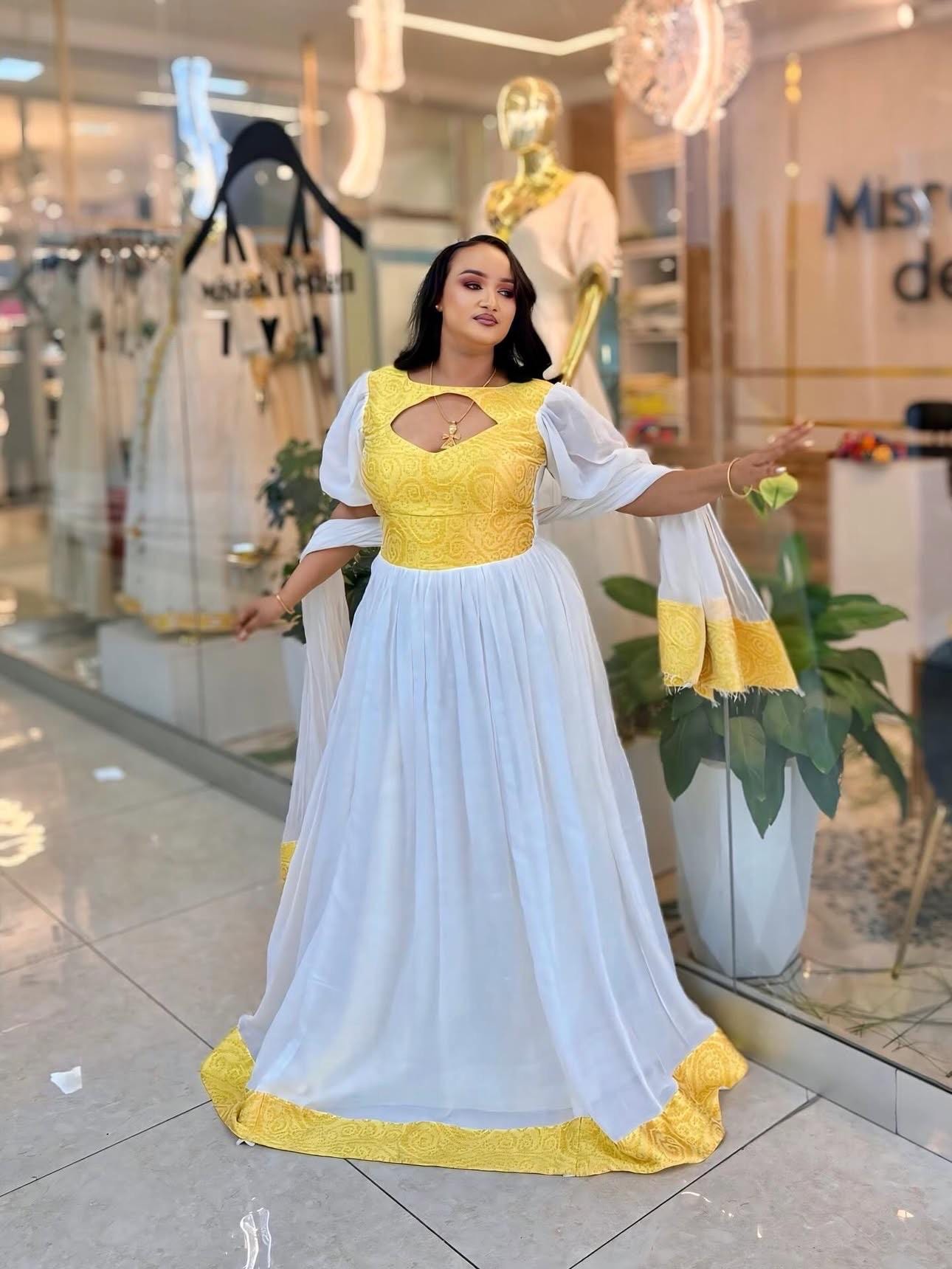Handmade Habesha Kemis Dress | Modern Ethiopian Cultural Clothing for Women | Traditional Habesha Attire & Fashion Ethiopian Dress