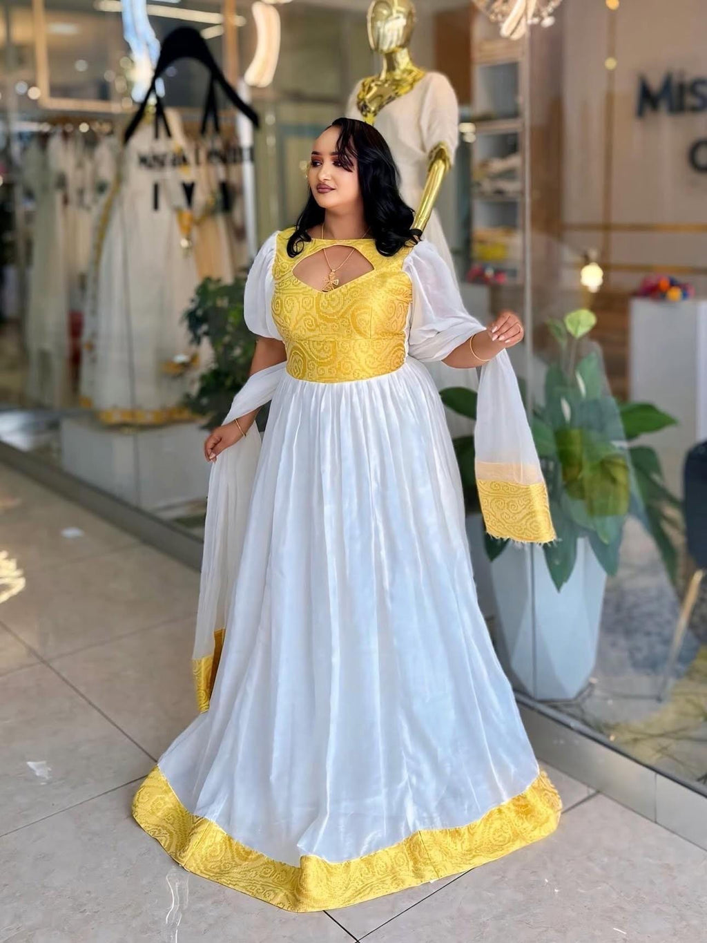 Handmade Habesha Kemis Dress | Modern Ethiopian Cultural Clothing for Women | Traditional Habesha Attire & Fashion Ethiopian Dress