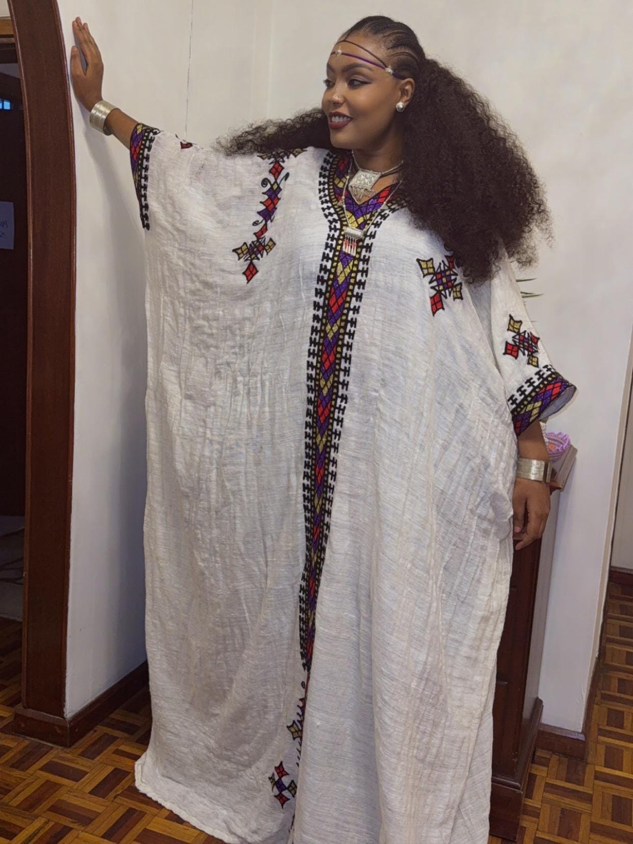 Ethiopian Dress, Gondar Caftan  Habesha Tilf, Ethiopian Traditional Ethiopian Dress, New Tilet Habesha Kemis, Cultural Habesha Clothing Gift