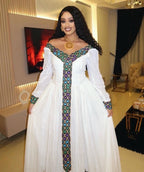 Ethiopian Women Traditional Dress, Zuria Habesha Tibeb, Ethiopian Cultural Wedding Dress, New Tilf Habesha Kemis, Modern Style Habesha Cloth
