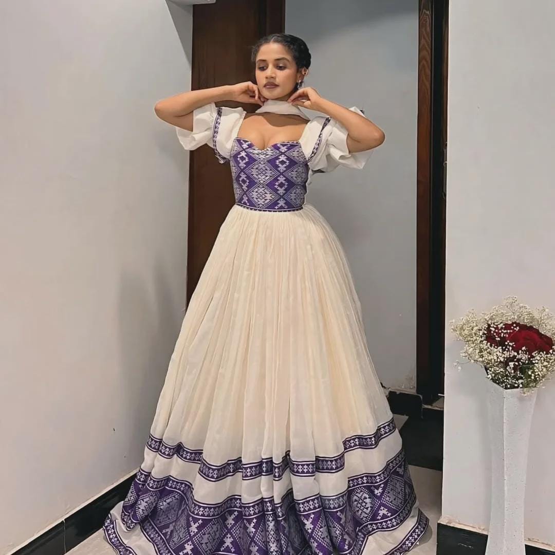 New Women’s Zuria Habesha Kemis | Handmade Ethiopian Dress, Modern Cultural Attire, Elegant Traditional Clothing for Weddings & Celebrations